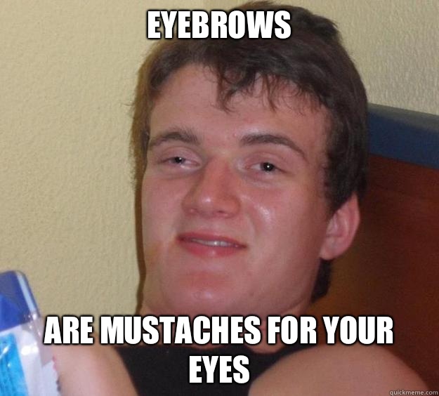 Eyebrows  Are mustaches for your eyes  10 Guy