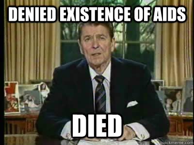 denied existence of aids died  