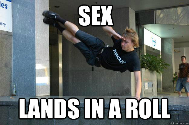 sex lands in a roll - sex lands in a roll  Hardcore Parkour