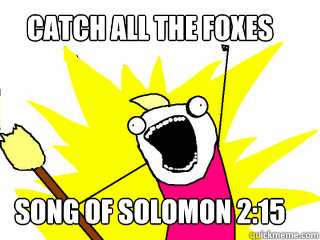 CATCH ALL THE FOXES




Song of Solomon 2:15
 - CATCH ALL THE FOXES




Song of Solomon 2:15
  All The Things