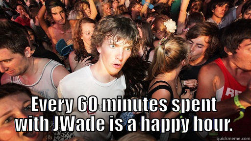 Happy Hours -  EVERY 60 MINUTES SPENT WITH JWADE IS A HAPPY HOUR. Sudden Clarity Clarence