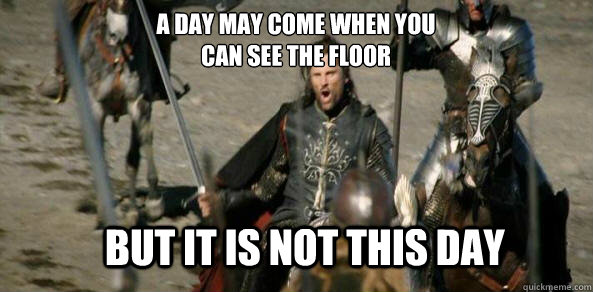 A day may come when you
can see the floor BUT IT IS NOT THIS DAY  aragorn black gate