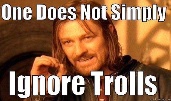What about the troll... - ONE DOES NOT SIMPLY  IGNORE TROLLS One Does Not Simply