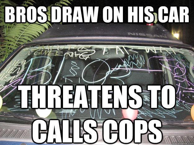 Bros draw on his car threatens to calls cops - Bros draw on his car threatens to calls cops  Eric Berlinski