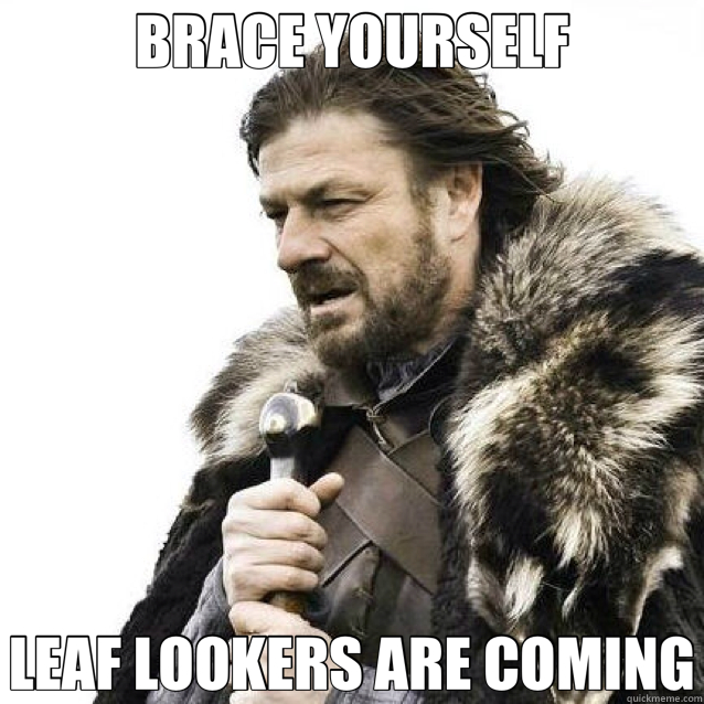 BRACE YOURSELF LEAF LOOKERS ARE COMING - BRACE YOURSELF LEAF LOOKERS ARE COMING  Misc