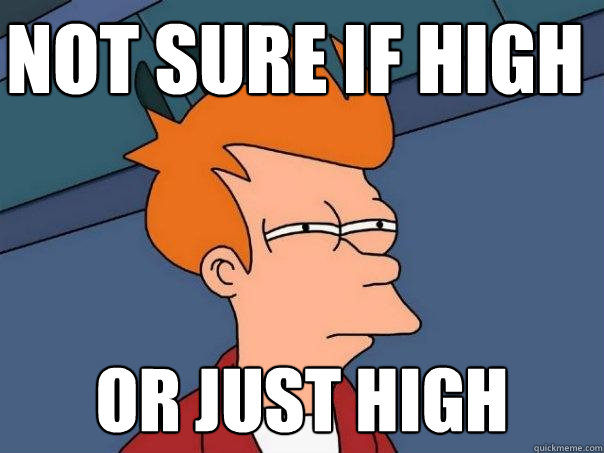 not sure if high or just high  Futurama Fry