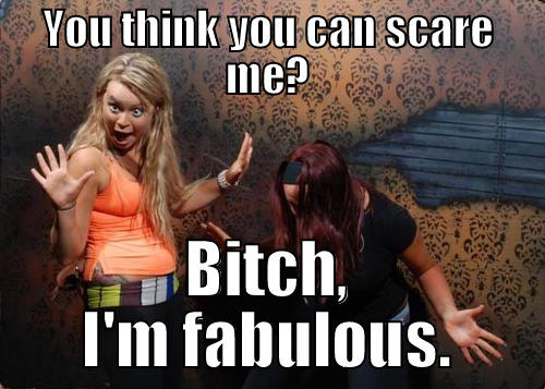 YOU THINK YOU CAN SCARE ME? BITCH, I'M FABULOUS. Misc