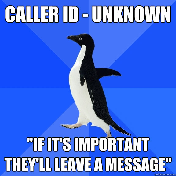 caller id - unknown 