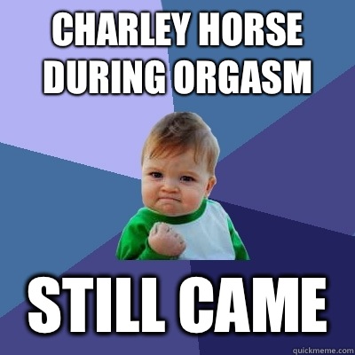 Charley horse during orgasm still came - Charley horse during orgasm still came  Success Kid