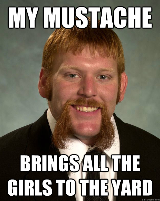 My mustache Brings all the girls to the yard - My mustache Brings all the girls to the yard  EPIC MUSTACHE