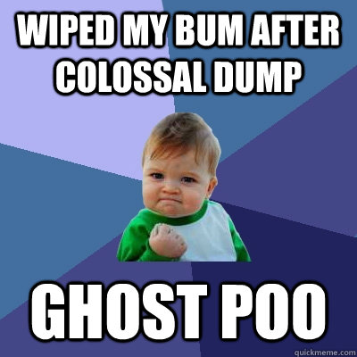 Wiped my bum after colossal dump Ghost poo  Success Kid