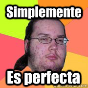Simplemente Es perfecta  Gordo Friki