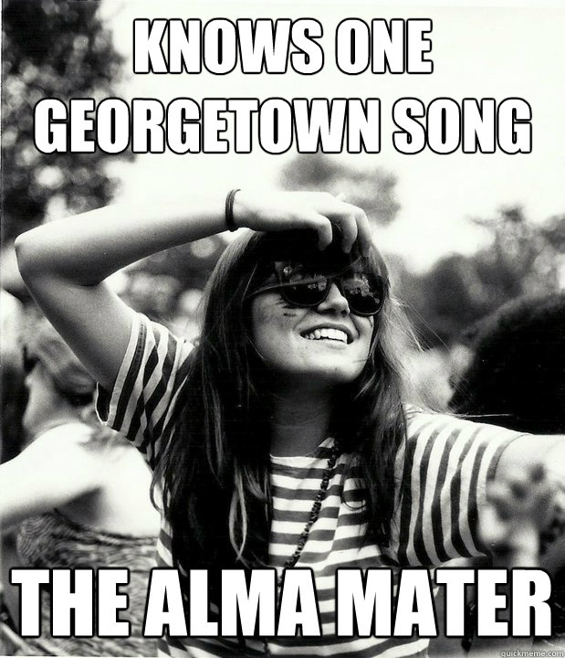 Knows One Georgetown Song The Alma Mater  Georgetown Hipster