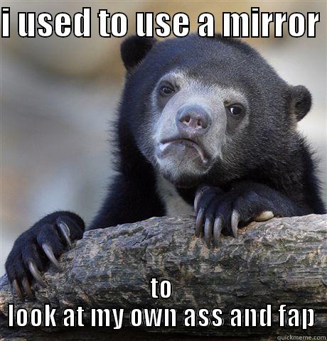 I USED TO USE A MIRROR  TO LOOK AT MY OWN ASS AND FAP Confession Bear