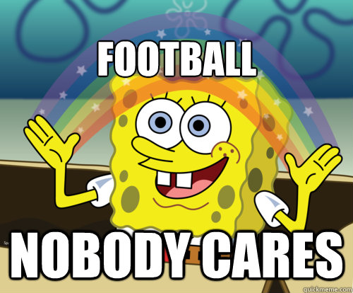 Football Nobody Cares  Spongebob rainbow