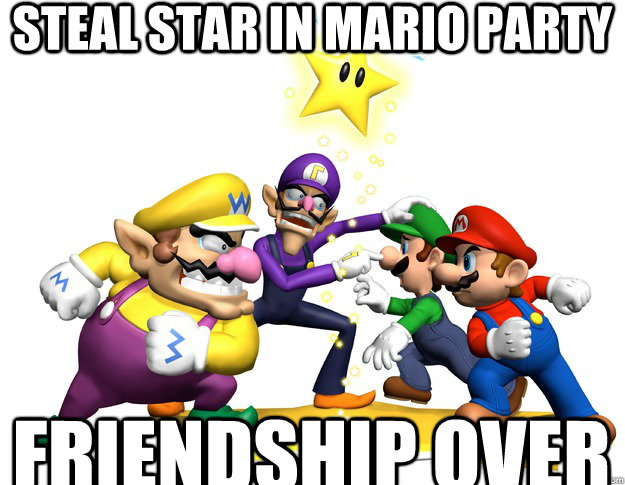 Steal star in Mario Party Friendship over.