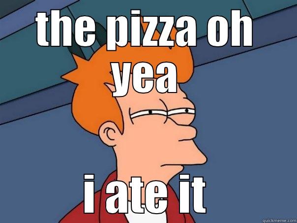 THE PIZZA OH YEA I ATE IT Futurama Fry
