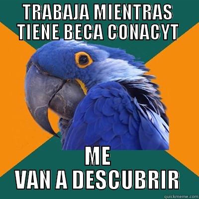 TRABAJA MIENTRAS TIENE BECA CONACYT ME VAN A DESCUBRIR Paranoid Parrot
