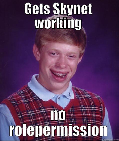 GETS SKYNET WORKING NO ROLEPERMISSION Bad Luck Brian