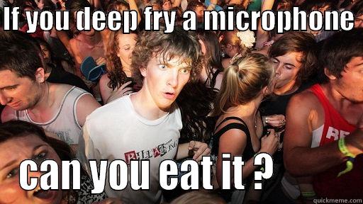 IF YOU DEEP FRY A MICROPHONE  CAN YOU EAT IT ?          Sudden Clarity Clarence
