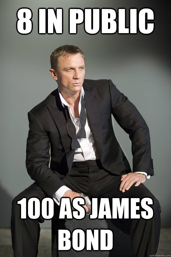 8 in public 100 as james bond - 8 in public 100 as james bond  Misc