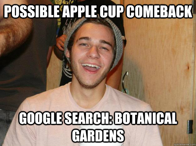 Possible apple cup comeback google search: botanical gardens  