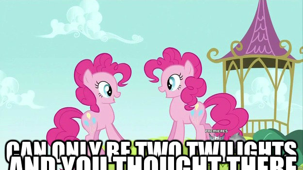 And you thought there can only be two Twilights  Double Pinkie Pie Pony