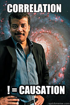 Correlation ! = Causation  Neil deGrasse Tyson