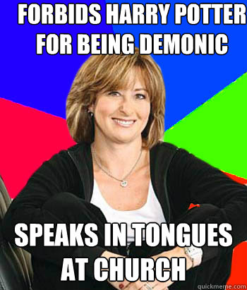 Forbids harry potter for being demonic speaks in tongues at church  Sheltering Suburban Mom