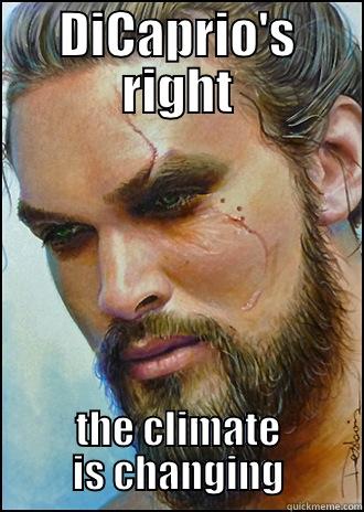 DICAPRIO'S RIGHT THE CLIMATE IS CHANGING Misc