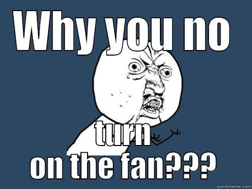 WHY YOU NO TURN ON THE FAN??? Y U No