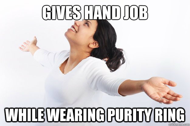 Gives hand job While wearing purity ring - Gives hand job While wearing purity ring  Contradicting Christian Girl