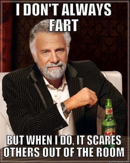 I DON'T ALWAYS FART BUT WHEN I DO, IT SCARES OTHERS OUT OF THE ROOM The Most Interesting Man In The World