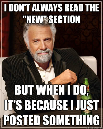 I don't always read the 