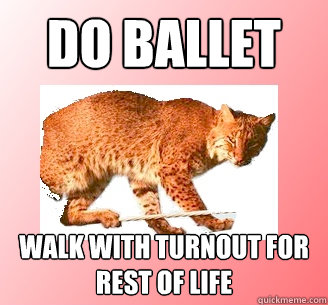 Do ballet Walk with turnout for rest of life  Ballerina Bobcat
