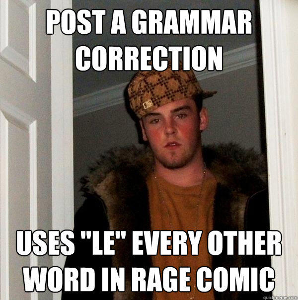 Post a grammar correction Uses 