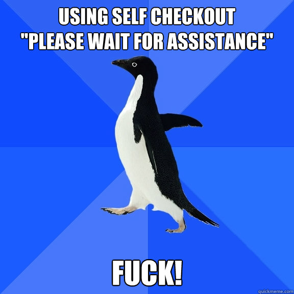 using self checkout
