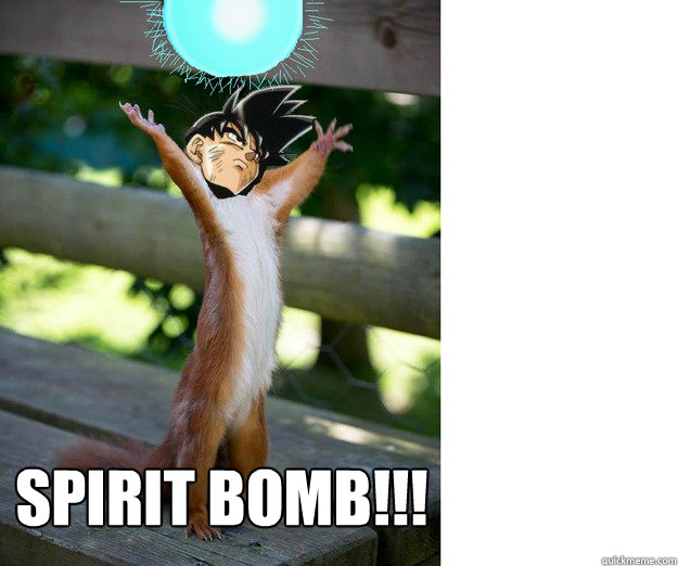  SPIRIT BOMB!!! -  SPIRIT BOMB!!!  Goku Squirrel