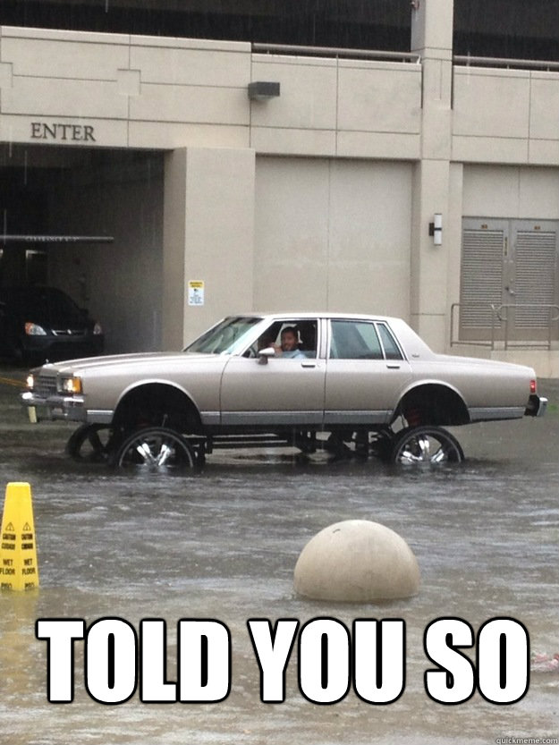  Told you so  Not so-low low rider