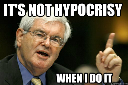 it's not hypocrisy when i do it  Thoughtful Newt