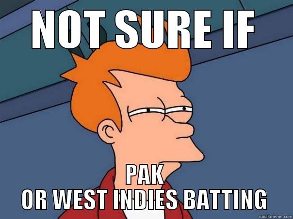 NOT SURE IF PAK OR WEST INDIES BATTING Futurama Fry