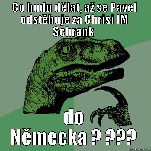 CO BUDU DĚLAT, AŽ SE PAVEL ODSTĚHUJE ZA CHRISI IM SCHRANK  DO NĚMECKA ? ??? Philosoraptor