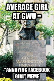 average girl at gwu = 