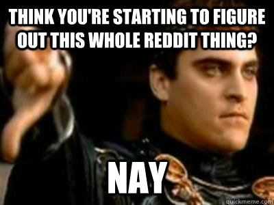 Think You're starting to figure out this whole reddit thing? Nay  Downvoting Roman