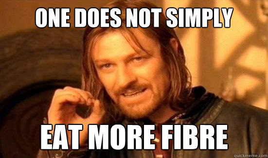 One Does Not Simply eat more fibre  Boromir