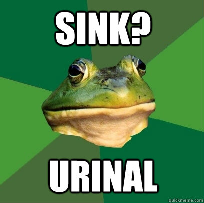 sink? urinal  Foul Bachelor Frog