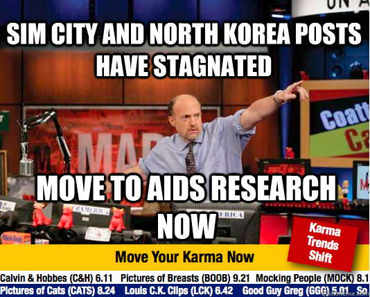 Sim City and North Korea Posts Have stagnated  Move to AIDS research Now   Mad Karma with Jim Cramer