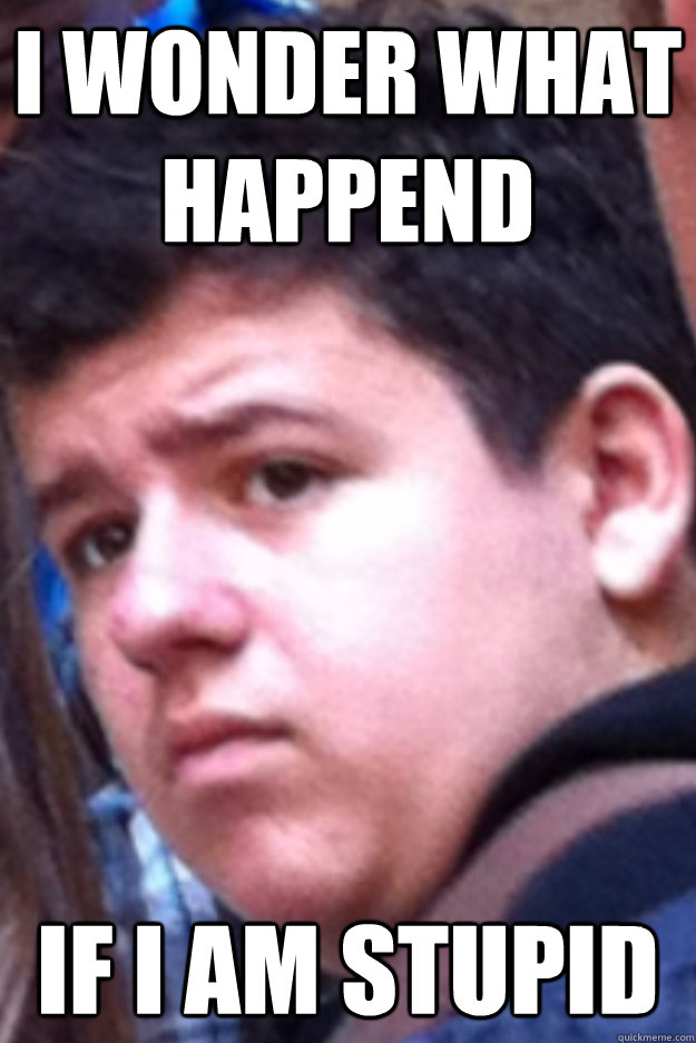 I wonder what happend if i am stupid - I wonder what happend if i am stupid  popo meme