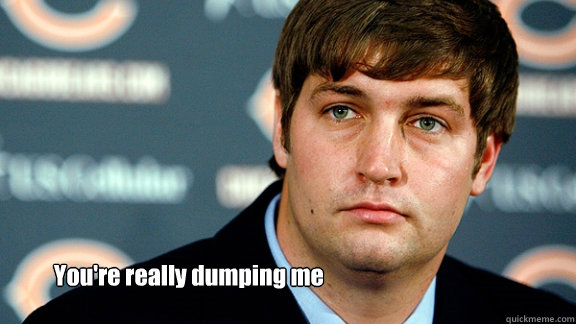You're really dumping me  Jay Cutler