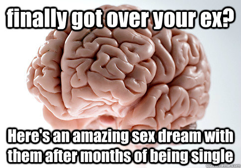 finally got over your ex? Here's an amazing sex dream with them after months of being single  Scumbag Brain